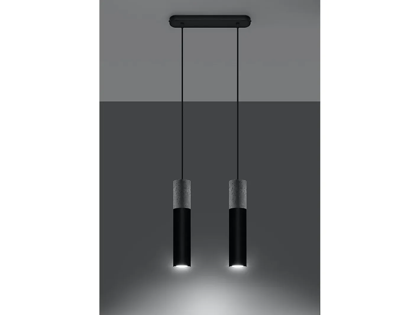 Sollux Lighting Sospensione Twin Grigio Chiaro, Nero GU10 Lámpara colgante Twin , negra GU10 Gris Sale