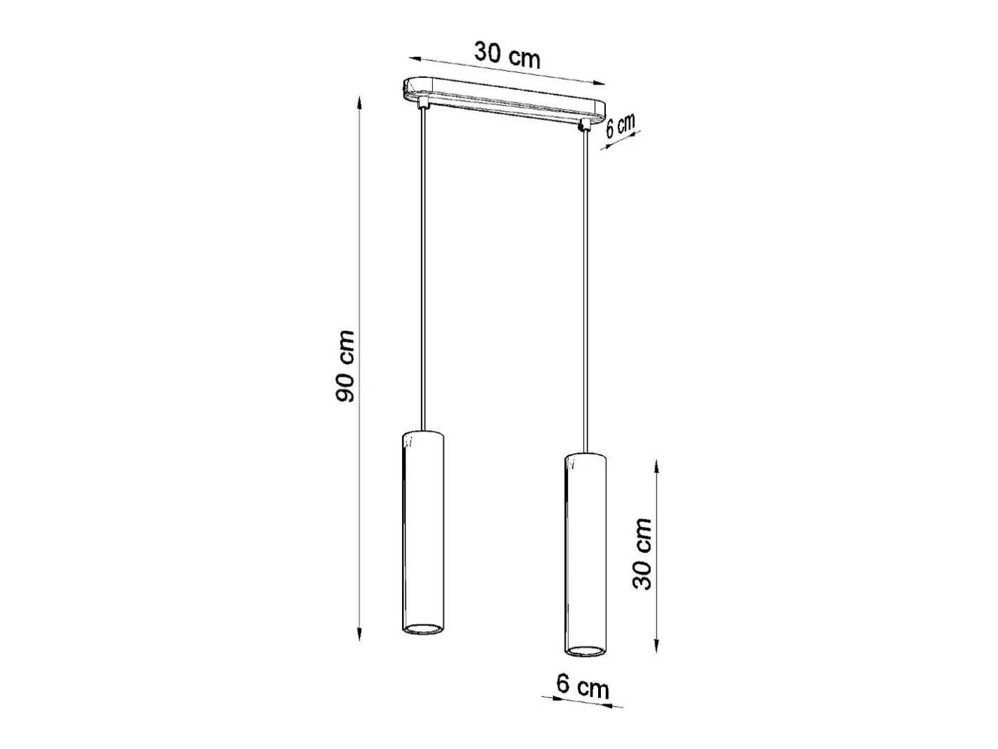 Clearance Sollux Lighting Sospensione Twin Grigio Chiaro GU10 Lámpara colgante Twin claro GU10 Gris