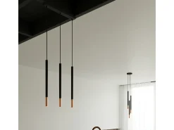 Sollux Lighting Sottile Lampada a Sospensione 8 cm Nera, Rame G9 Lámpara Colgante Slim 8cm , Cobre G9 Negro Online