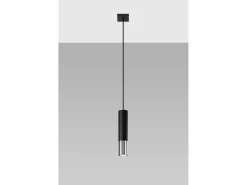 Sollux Lighting Sottile Lampada a Sospensione 8 cm Nera, Cromata GU10 Lámpara colgante delgada de 8 cm Negro, Cromo GU10 Gris