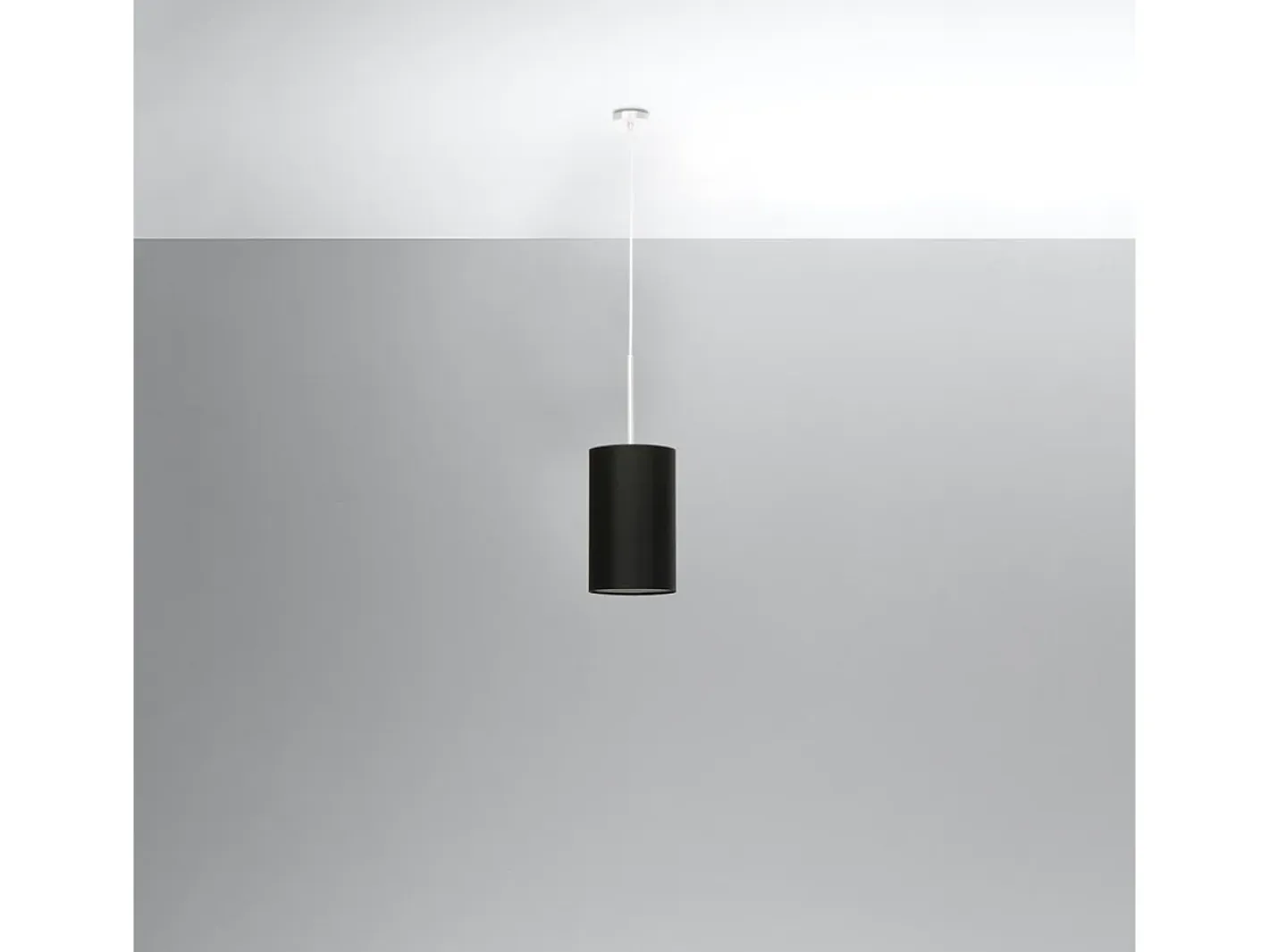 Hot Sollux Lighting Sottile Lampada a Sospensione Cilindrica Nera 15cm E27 Lámpara Colgante Slim Cilíndrica 15cm E27 Negro