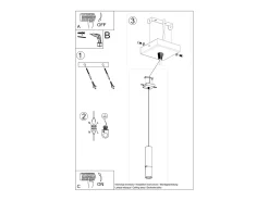 Sollux Lighting Sottile Lampada a Sospensione 8 cm Nero, Rame GU10 Lámpara colgante delgada de 8 cm , Cobre GU10 Negro Discount