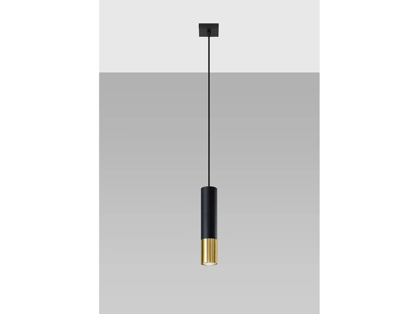 Discount Sollux Lighting Sottile Lampadario 8 cm Nero, Oro GU10 Lámpara colgante delgada de 8 cm , Dorado GU10 Negro