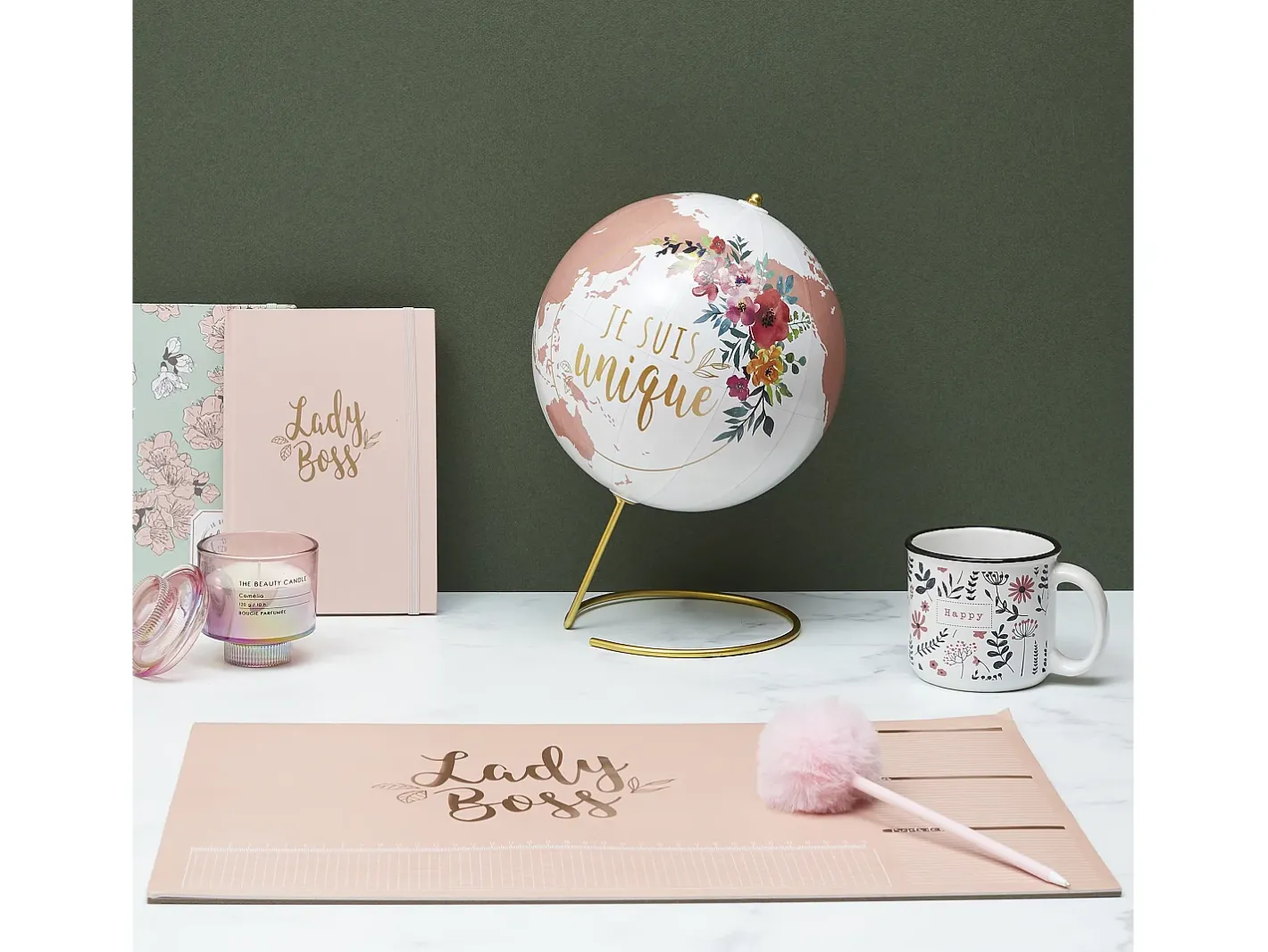 Clearance The Home Deco Factory Soy único" globo decorativo femenino Blanco
