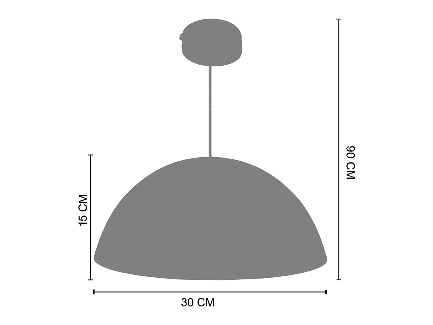 TOSEL Suspensión ,metal, ,A78xD42,5xP42,5cm Negro