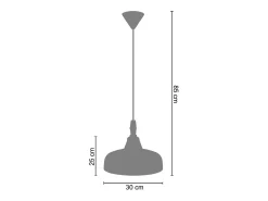 Hot TOSEL Suspensión , metal,Marrón,A80xD30xP30cm Marru00f3n