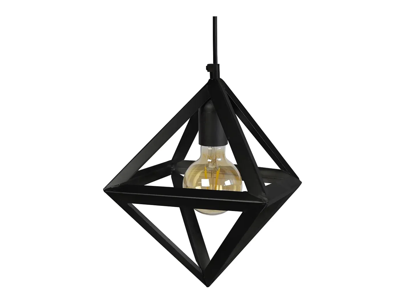 TOSEL Lámpara Suspendida-Suspensión , metal., ,A90xD 30x P 30cm Negro