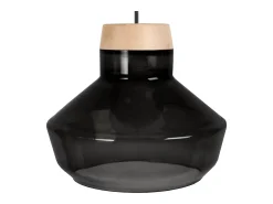TOSEL Lámpara Suspendida-Suspensión , vidrio, ,A85xD30xP30cm Negro