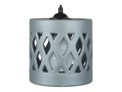 New TOSEL Suspensión ,arcilla,Aluminio ,A74xD14,5xP14,5cm Plateado