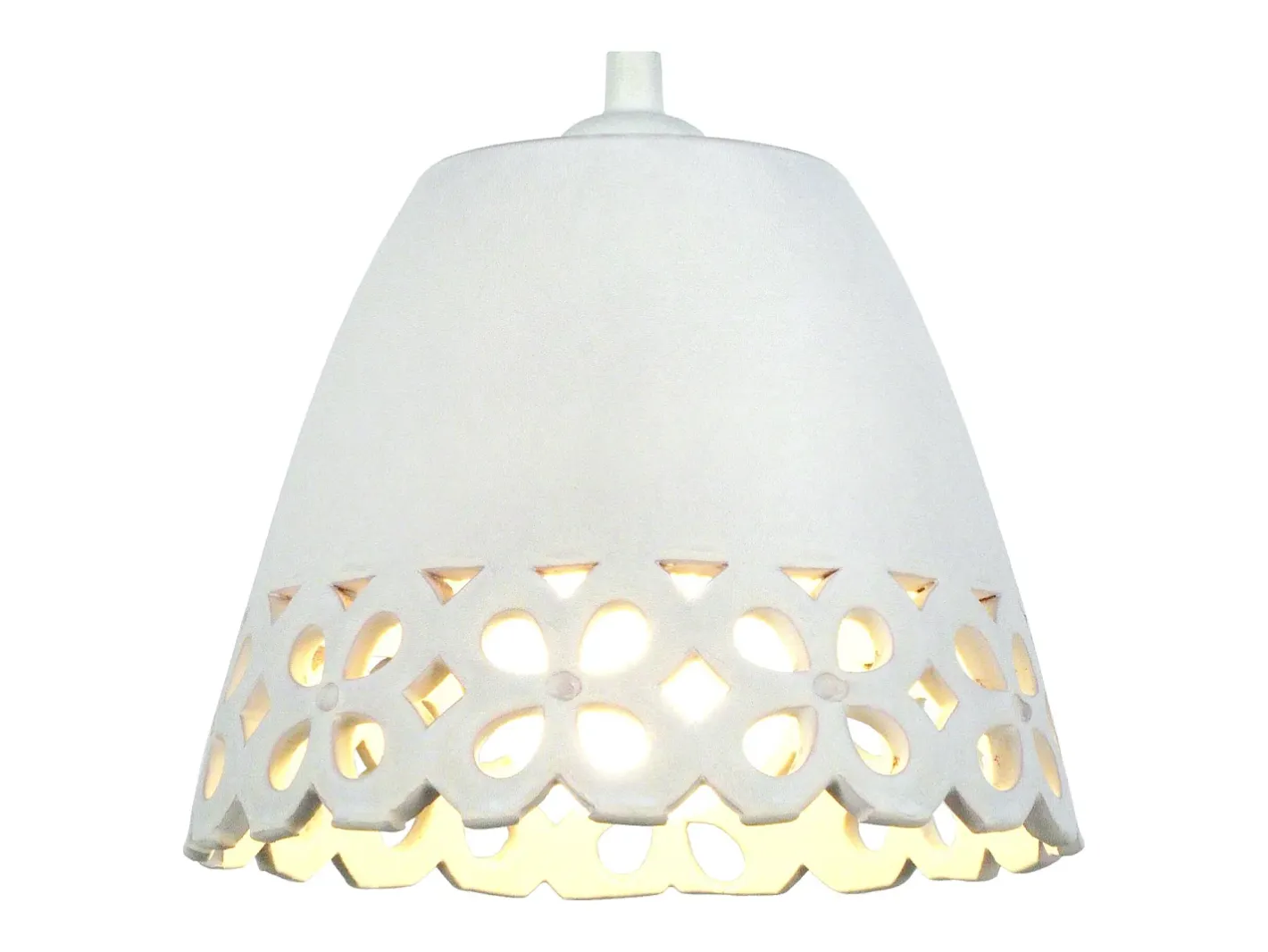 TOSEL Lámpara Suspendida-Suspensión ,arcilla,,A70xD17xP 17cm Blanco