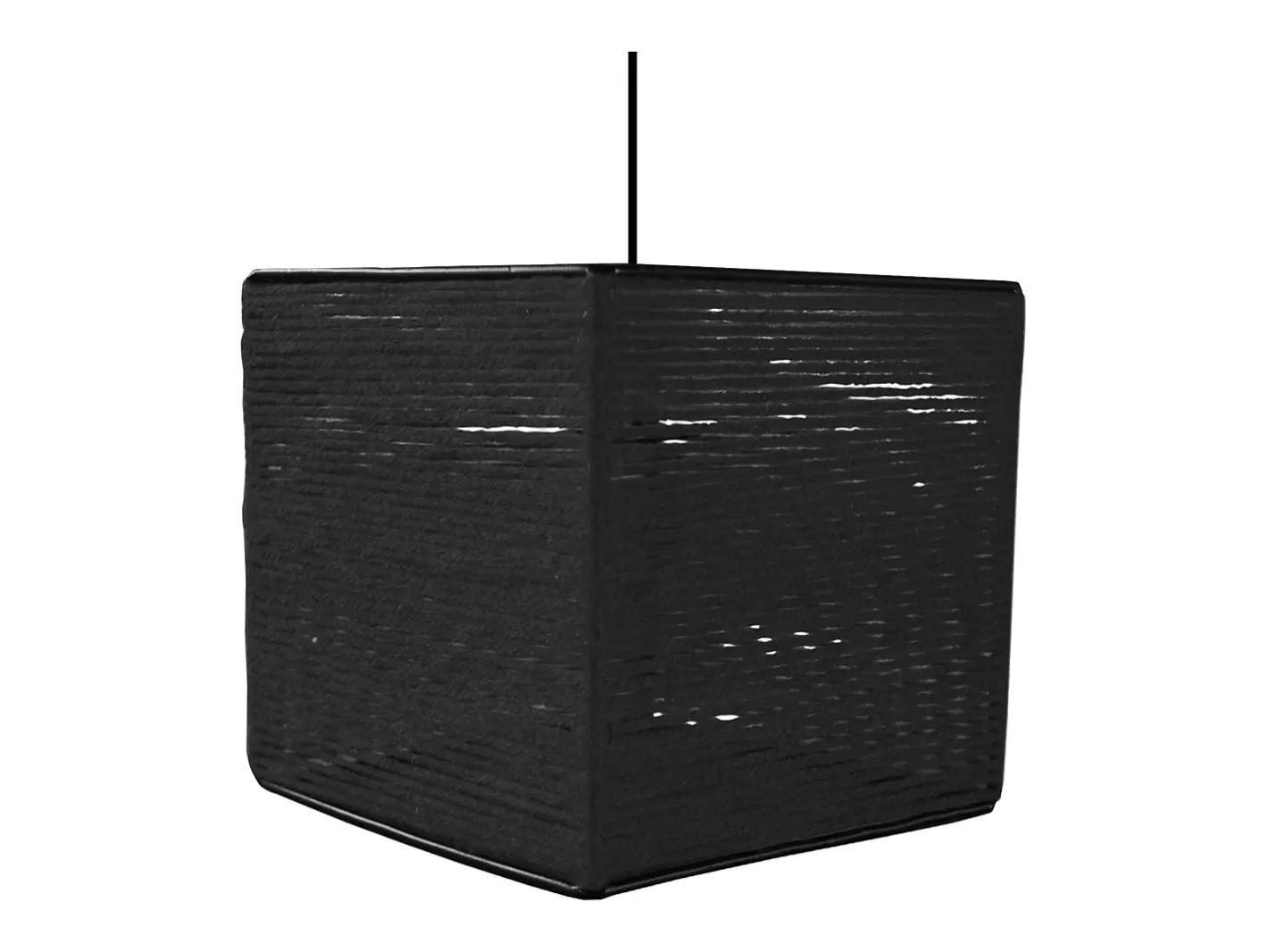 TOSEL Lámpara Suspendida-Suspensión ,fibre , ,A90x D25xP25cm Negro