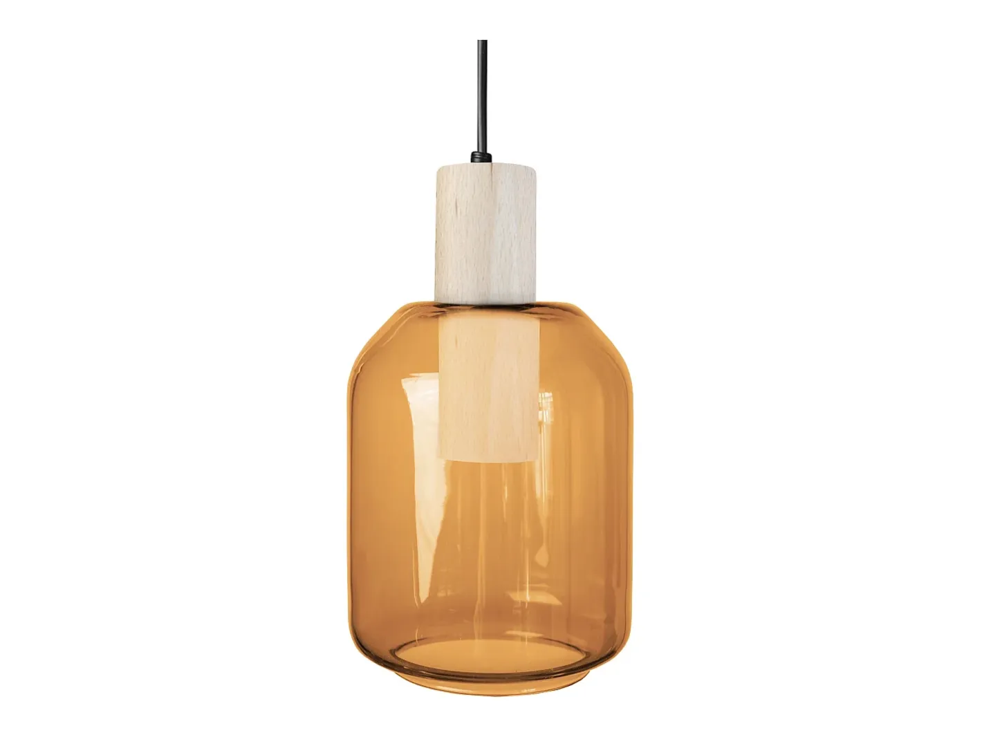 TOSEL Lámpara Suspendida-Suspensión ,madera,AMARILLO, A 100xD14xP14cm Amarillo claro