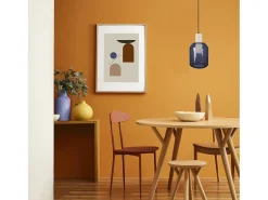 TOSEL Lámpara Suspendida-Suspensión ,madera, , A100xD14xP 14cm Azul