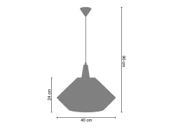 Hot TOSEL Suspensión ,madera,natural,A90xD40x P40cm Naranja