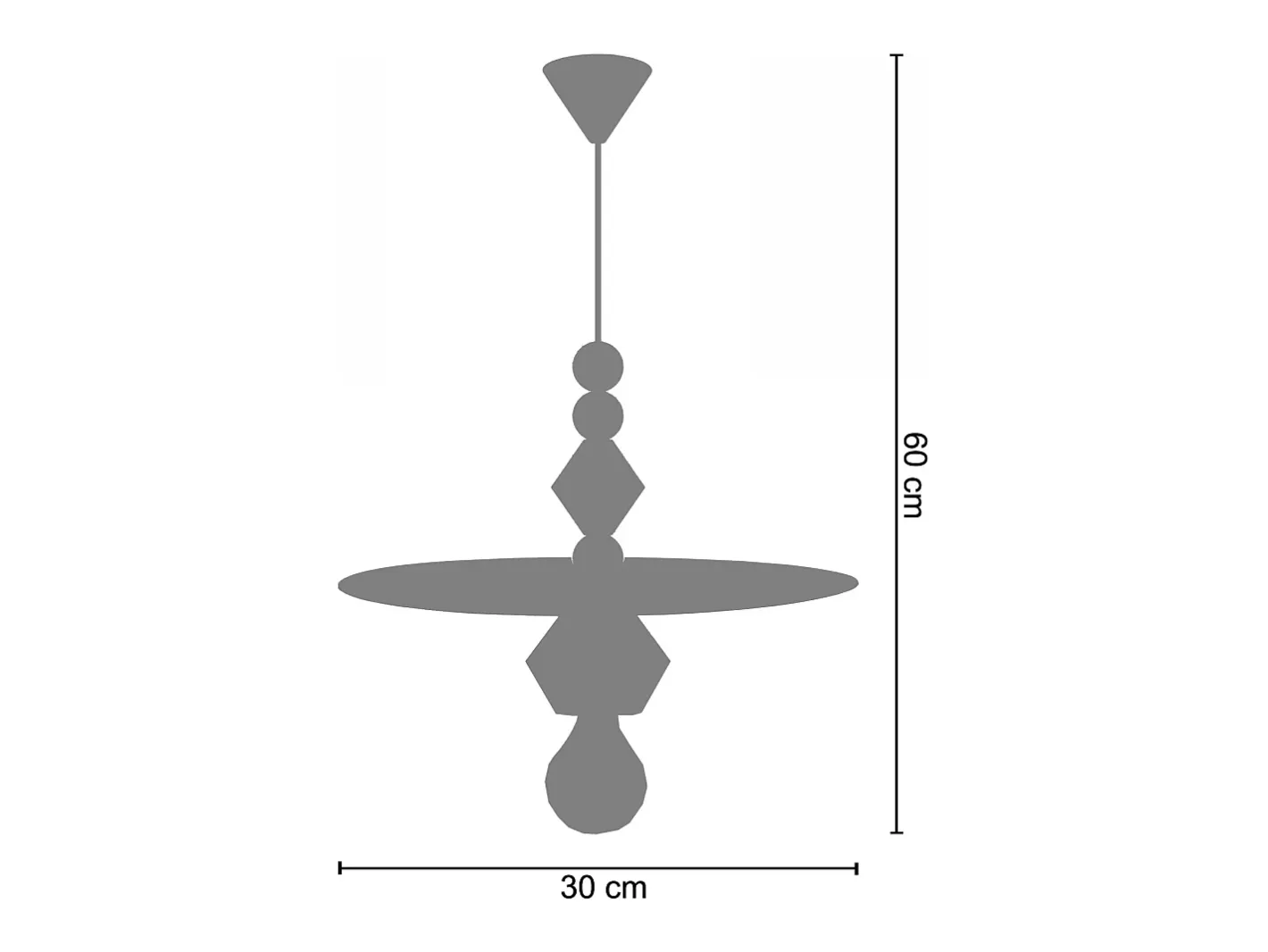 TOSEL Lámpara Suspendida-Suspensión ,madera, ,A60xD 10xP10cm Negro