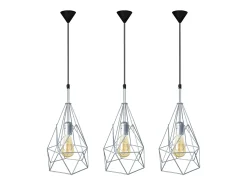 TOSEL Lámpara Suspendida-Suspensión ,metal ,Aluminio ,A96xD20xP20cm Plateado