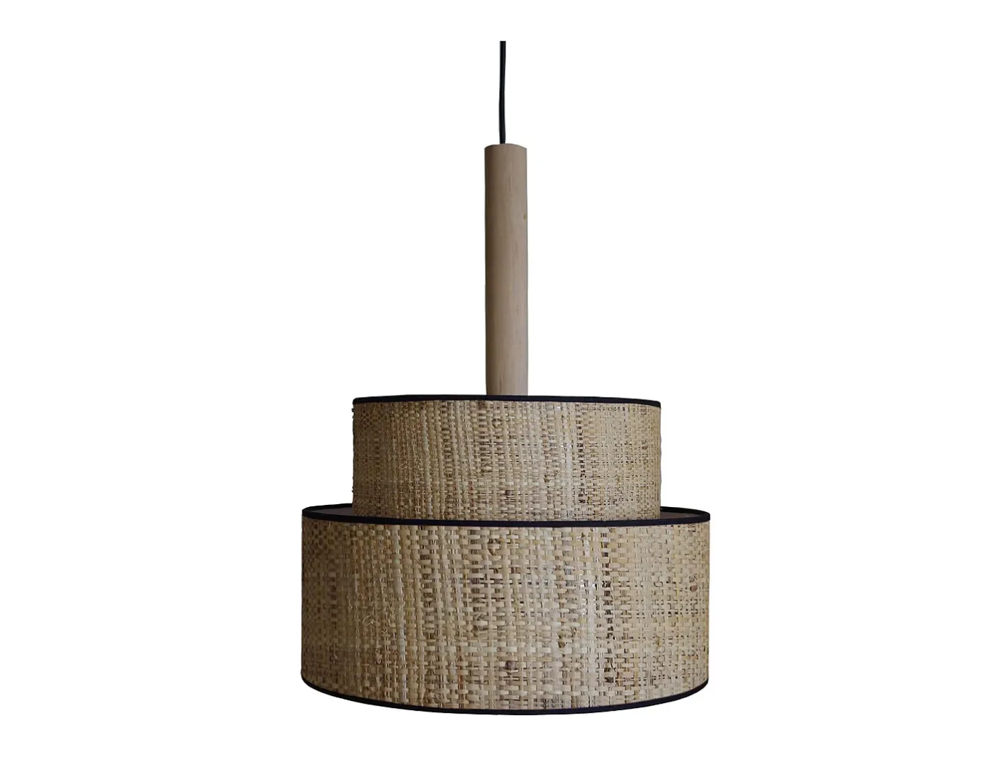 TOSEL Suspensión ,metal, fibra,natural, A 87xD35x P 35cm Color natural claro Clearance