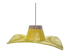 Discount TOSEL Suspensión ,metal, fibra,,A70xD 50x P 50cm Amarillo
