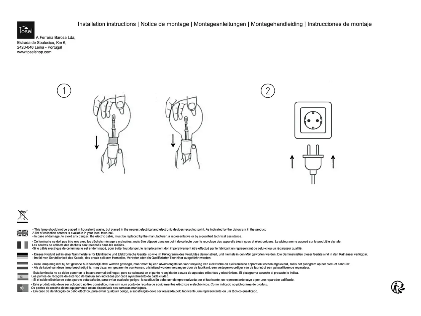 TOSEL Lámpara Suspendida-Suspensión ,metal, fibra,,A90xD16xP16cm Rojo