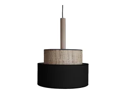 TOSEL Suspensión ,metal, fibra, ,A90xD45xP45cm Negro Best
