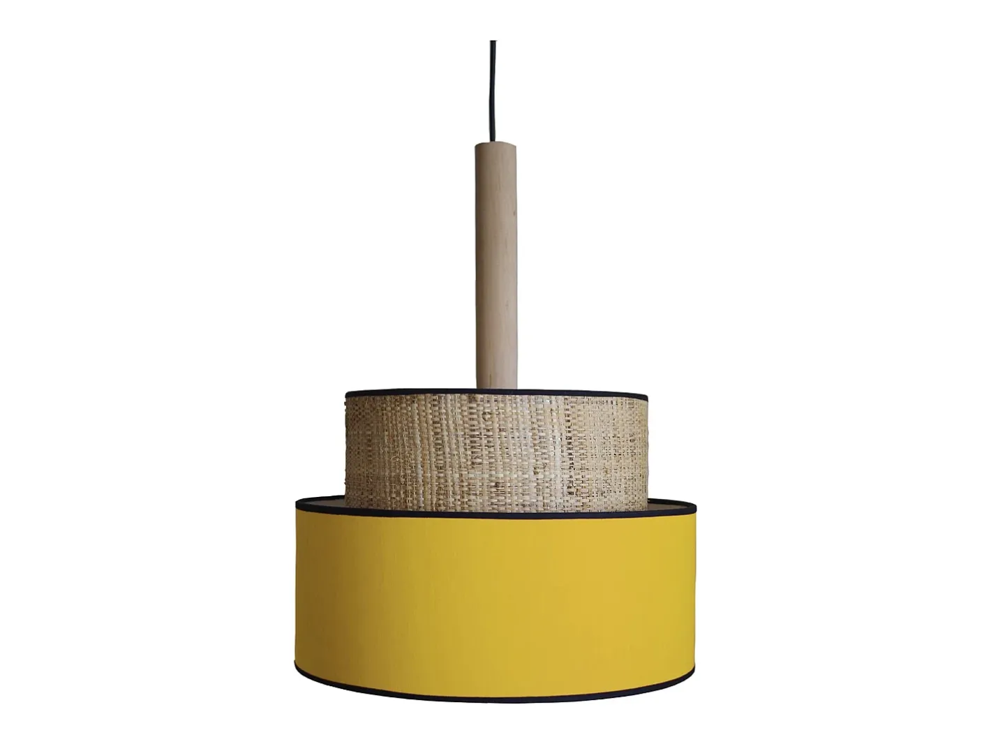 TOSEL Lámpara Suspendida-Suspensión ,metal, fibra,, A 89xD40x P 40cm Amarillo
