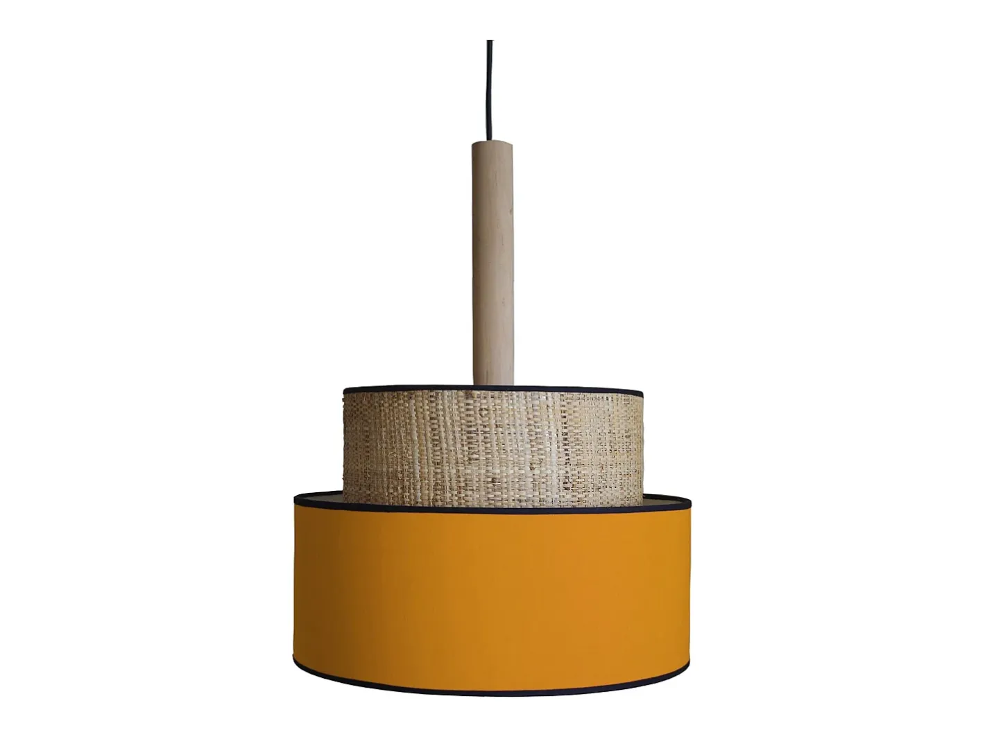 TOSEL Lámpara Suspendida-Suspensión ,metal, fibra,,A 87x D35xP35cm Amarillo
