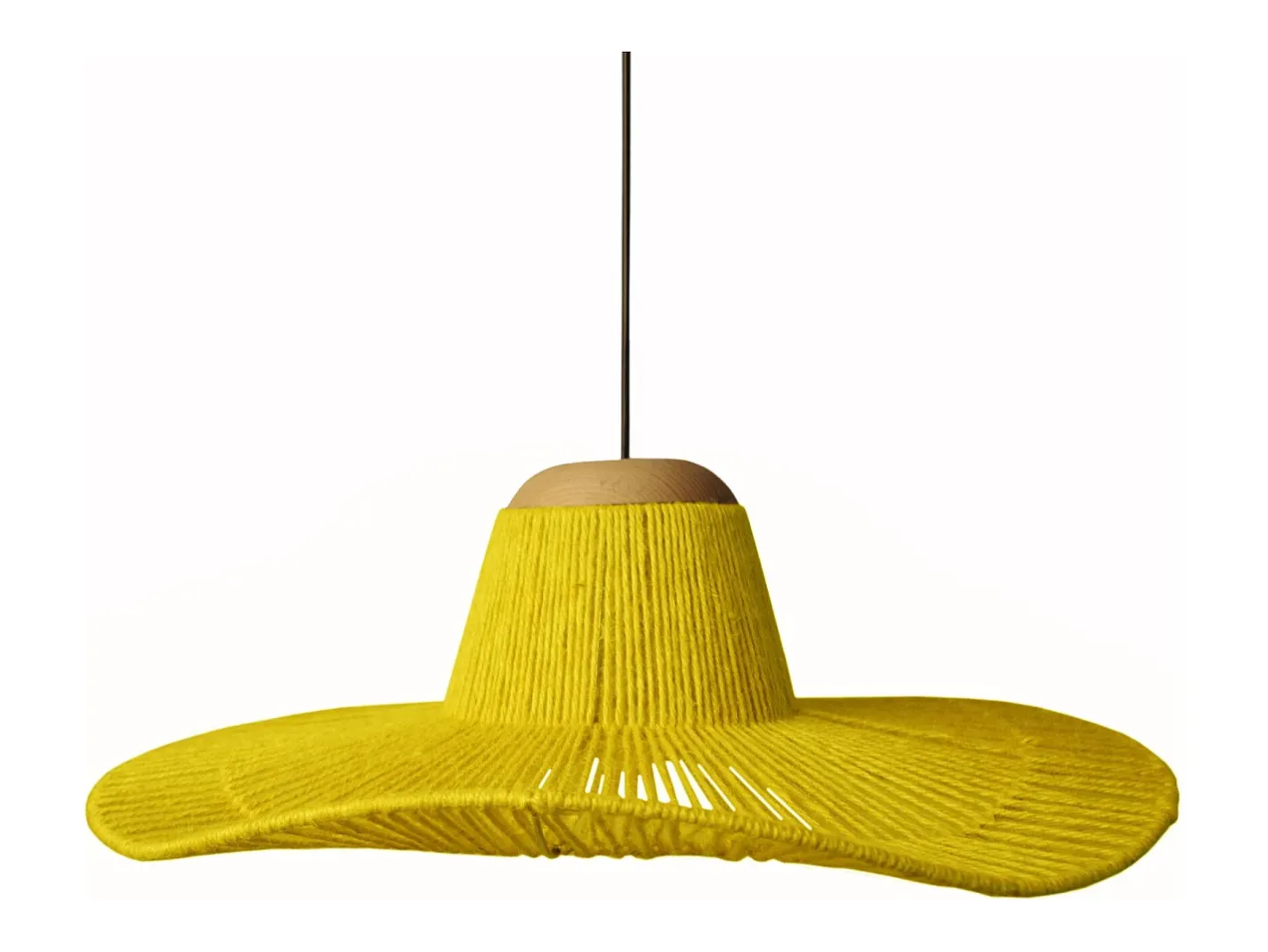 TOSEL Lámpara Suspendida-Suspensión ,metal, fibra,, A 70xD60x P 60cm Amarillo