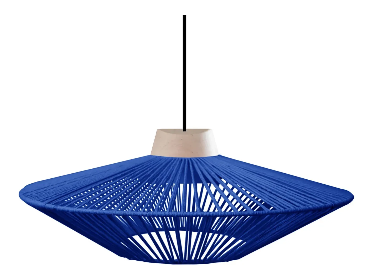 TOSEL Lámpara Suspendida-Suspensión ,metal, fibra, ,A90x D60xP60cm Azul
