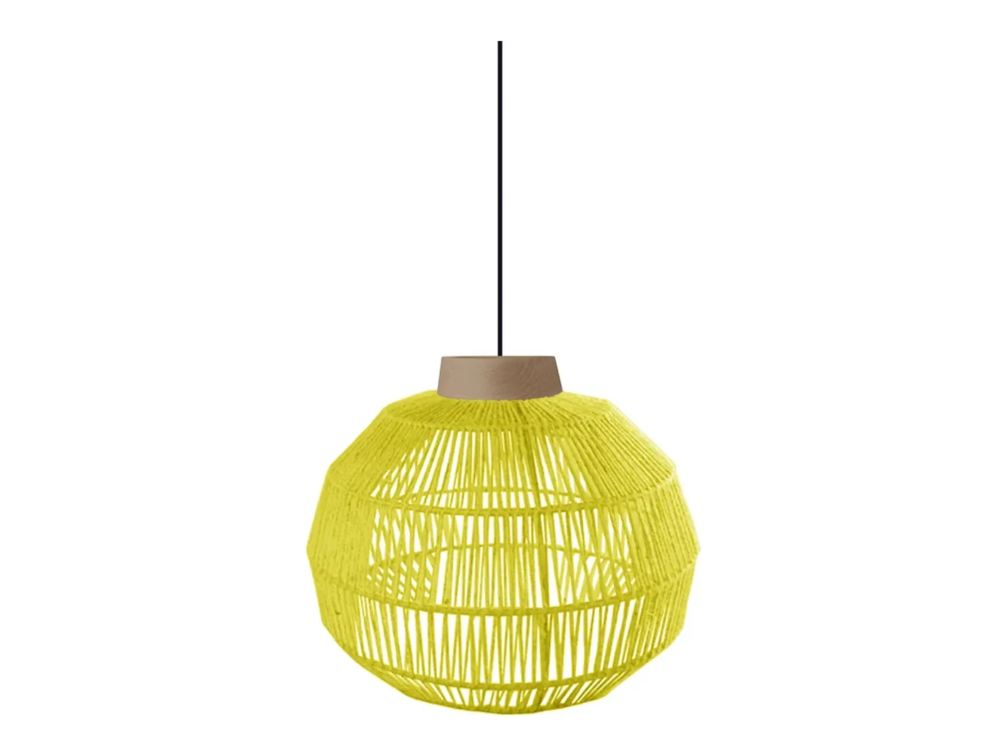 TOSEL Lámpara Suspendida-Suspensión ,metal, fibra,,A90xD32x P 32cm Amarillo
