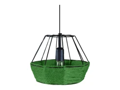 Discount TOSEL Suspensión ,metal, fibra,,A90xD25xP 25cm Negro
