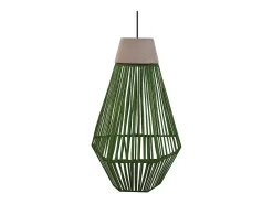 TOSEL Lámpara Suspendida-Suspensión ,metal, fibra,natural,A80xD 16x P 16cm Color natural claro