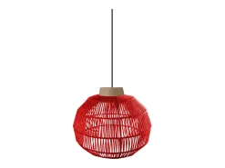 TOSEL Lámpara Suspendida-Suspensión ,metal, fibra,,A90xD60xP60cm Rojo