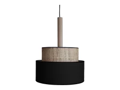 Best TOSEL Suspensión ,metal, fibra, ,A89xD40xP40cm Negro