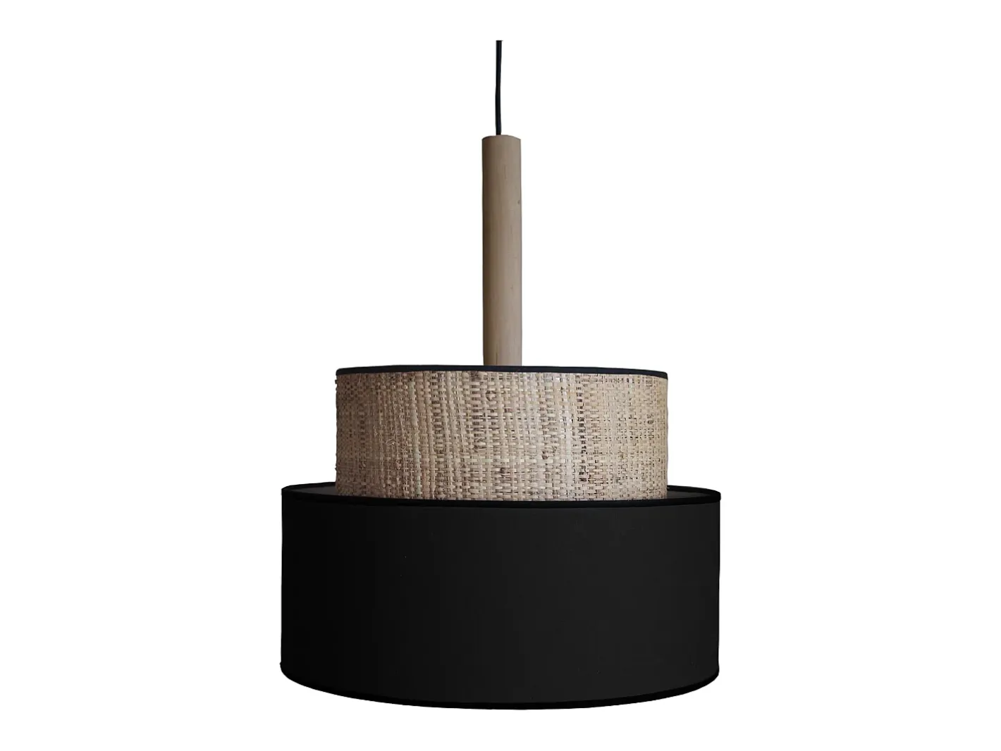 TOSEL Suspensión ,metal, fibra, , A 95xD50x P 50cm Negro Discount