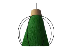 TOSEL Lámpara Suspendida-Suspensión ,metal, fibra,natural,A90xD 32x P 32cm Color natural claro