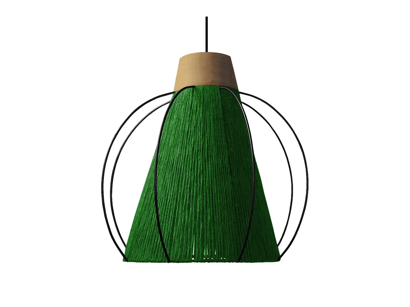 TOSEL Lámpara Suspendida-Suspensión ,metal, fibra,natural,A90xD 32x P 32cm Color natural claro