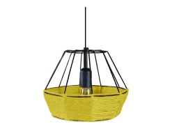 TOSEL Lámpara Suspendida-Suspensión ,metal, fibra,,A90xD25x P 25cm Amarillo
