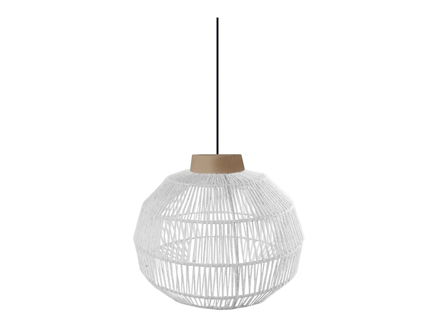 Hot TOSEL Suspensión ,metal, fibra,,A90xD 32xP32cm Blanco