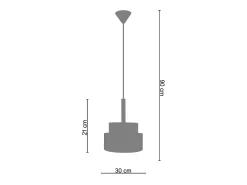 TOSEL Lámpara Suspendida-Suspensión ,metal, fibra,,A85x D30xP30cm Amarillo