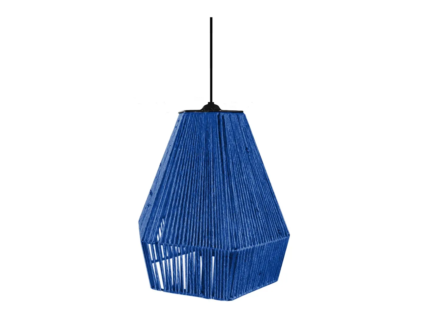 TOSEL Lámpara Suspendida-Suspensión ,metal, fibra, , A90xD30xP 30cm Azul