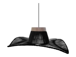 TOSEL Suspensión ,metal, fibra, ,A70xD50xP50cm Negro Outlet