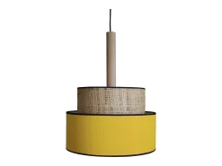 Sale TOSEL Suspensión ,metal, fibra,,A85xD30xP30cm Amarillo