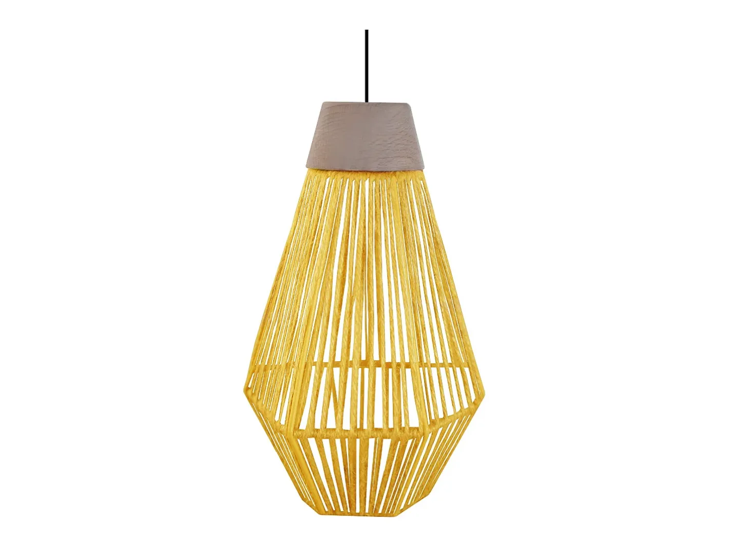 TOSEL Lámpara Suspendida-Suspensión ,metal, fibra,,A80xD16xP16cm Amarillo