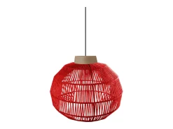 TOSEL Suspensión ,metal, fibra,, A 90xD32xP32cm Rojo Outlet