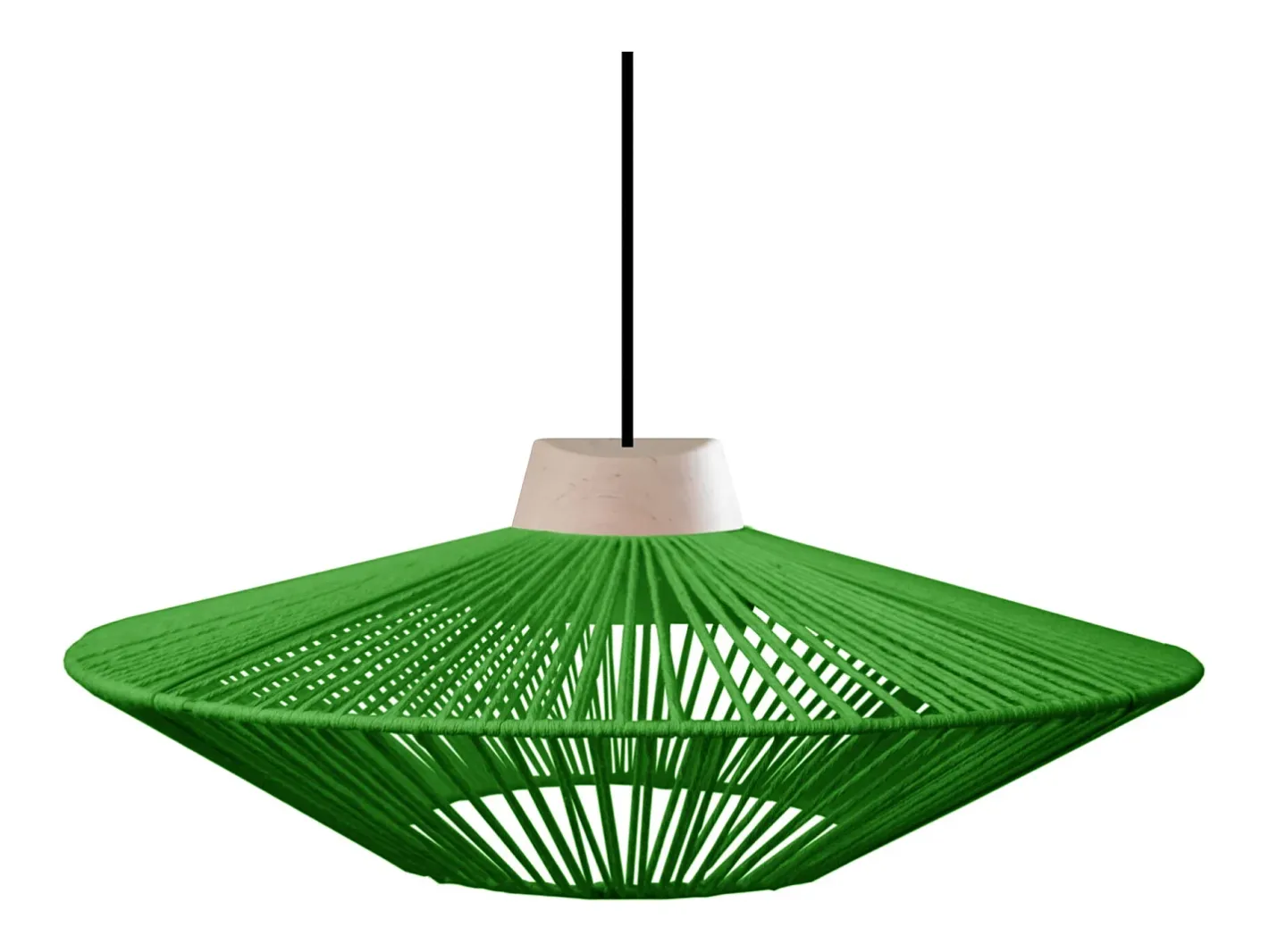 TOSEL Lámpara Suspendida-Suspensión ,metal, fibra,natural,A 90x D60xP60 cm Color natural claro
