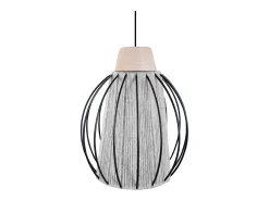 TOSEL Lámpara Suspendida-Suspensión ,metal, fibra, , A 90xD20xP20cm Blanco