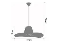 TOSEL Suspensión ,metal, fibra, ,A70xD60xP60cm Negro Online