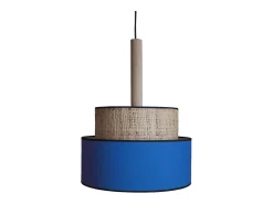 TOSEL Suspensión ,metal, fibra, ,A 90x D45xP45cm Azul