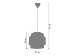 Sale TOSEL Suspensión ,metal, ,A85xD30xP30cm Negro