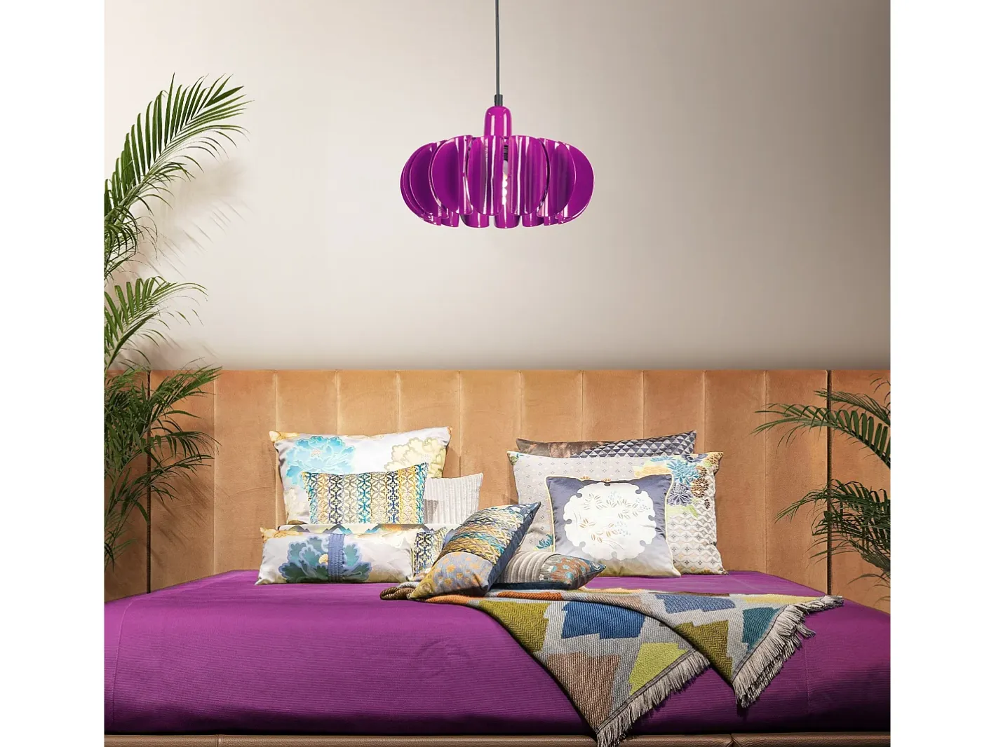 Best TOSEL Suspensión ,metal , ,A77xD30xP30cm Violeta